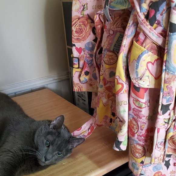 Fiorucci pink colorful print pattern trench coat - Picture 3 of 3